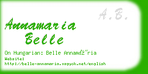 annamaria belle business card